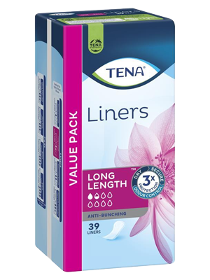 TENA® Incontinence Liners Long Length Absorbency Level 1.5- Ctn/6