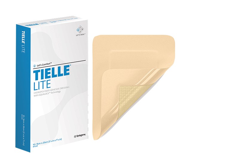 Tielle Lite Adhesive Foam Dressing 8cm x 20cm - Box/10