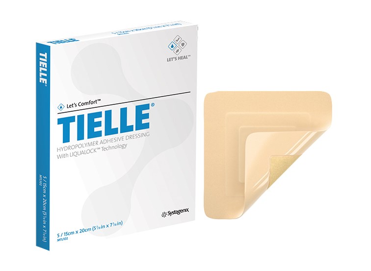 Tielle Adhesive Foam Dressing 15cm x 20cm Box/5