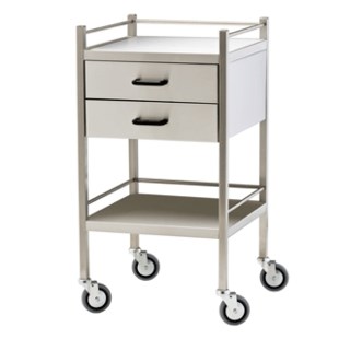DRESSING TROLLEY WITH 2 DRAWER 500 x 500 x 900mm