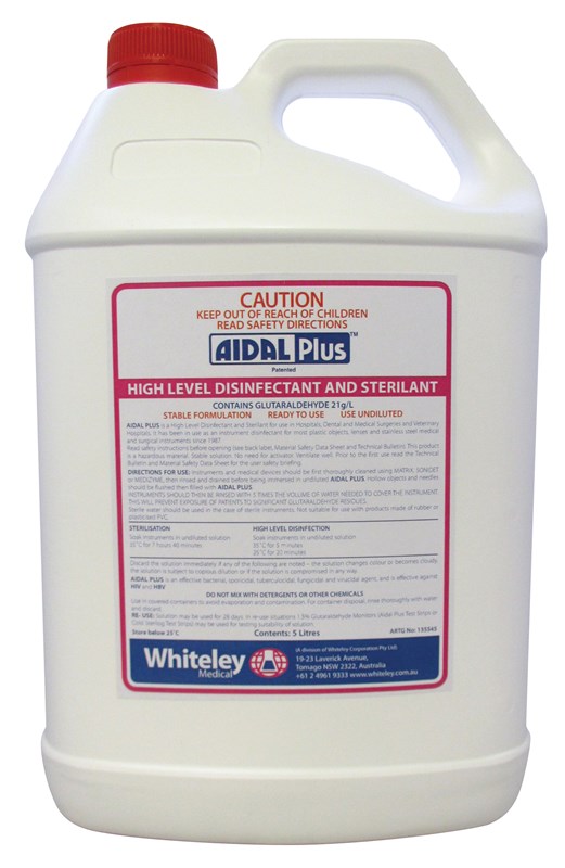 AidalĀ® Plus High Level Disinfectant and Sterilant 5L